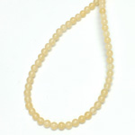 Gemstone Bead - Smooth Round 04MM DYED QUARTZ  Col. 05 BEIGE