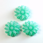 Plastic No-Hole Flower - 2 Layer 19MM AQUA WASH