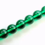 Czech Pressed Glass Bead - Smooth Round 12MM EMERALD