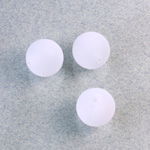 Plastic Bead - Transparent Smooth Round 12MM MATTE CRYSTAL
