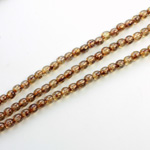 Czech Pressed Glass Bead - Smooth Round 03MM LUMI COATED TAUPE