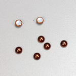 Glass Medium Dome Cabochon Pearl Spray Finish - Round 05MM DARK BROWN