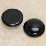 Glass Medium Dome Cabochon - Round 21MM JET