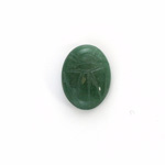 Gemstone Flat Back Carved Scarab 16x12MM AVENTURINE