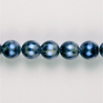 Czech Glass Pearl Bead - Round 10MM PATINA BLUE 84484