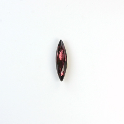 Glass Point Back Foiled Tin Table Cut (TTC) Stone - Navette 15x4MM AMETHYST