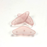 Czech Pressed Glass Bead -Triangle Rondelle 22x8MM MATTE ROSALINE