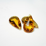 Swarovski Crystal Pendant - Pear 24x12MM TOPAZ