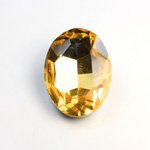 Cut Crystal Point Back Fancy Stone Foiled - Oval 30x22MM TOPAZ