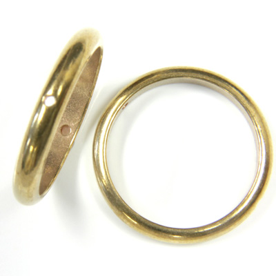 Brass Bead Frames - Rings Side Drilled 2-Holes 20MM