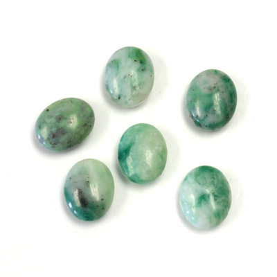 Gemstone Cabochon - Oval 10x8MM JADE ZING JIANG