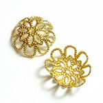 Brass Filigree Bead Cap 16MM RAW Unplated