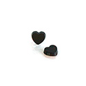 German Glass Flat Back Foiled Mirror - Heart 8MM GARNET