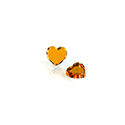 German Glass Flat Back Foiled Mirror - Heart 8MM TOPAZ