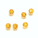 Plastic Bead - Transparent Faceted Round 06MM TOPAZ