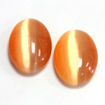 Fiber-Optic Cabochon - Oval 25x18MM CAT'S EYE PEACH