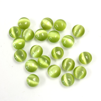 Fiber-Optic Cabochon - Round 05MM CAT'S EYE OLIVE