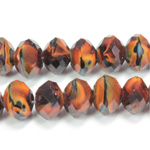 Chinese Cut Crystal Millefiori Bead - Rondelle 08x10MM BRICK