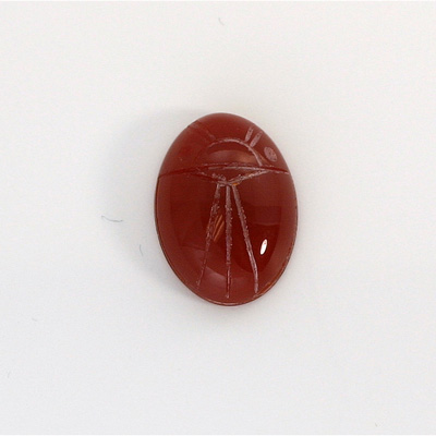 Gemstone Flat Back Carved Scarab 18x13MM CORNELIAN