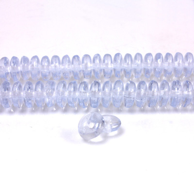 Czech Pressed Glass Bead - Smooth Rondelle 6MM LT SAPPHIRE