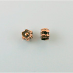 Metalized Plastic Bead - 6-petal Flower 08MM ANTIQUE COPPER