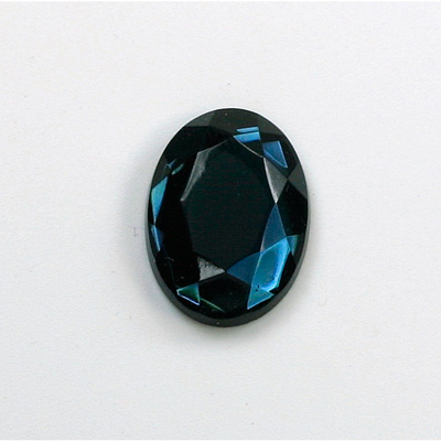 Glass Flat Back Rose Cut Faceted Foiled Stone - Oval 18x13MM MONTANA