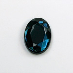 Glass Flat Back Rose Cut Faceted Foiled Stone - Oval 18x13MM MONTANA