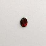 Glass Flat Back Rose Cut Faceted Foiled Stone - Oval 08x6MM GARNET