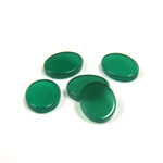 Gemstone Flat Back Flat Top Straight Side Stone - Oval 10x8MM CHRYSOPHRASE