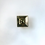 Glass Point Back Foiled Tin Table Cut (TTC) Stone - Square 06x6MM BLACK DIAMOND