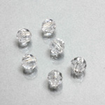 Plastic Bead - Transparent Faceted Round 06MM CRYSTAL