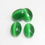 Fiber-Optic Cabochon - Oval 14x10MM CAT'S EYE GREEN