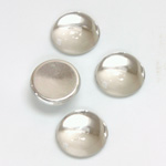Plastic Flat Back Foiled Cabochon - Round 13MM CRYSTAL