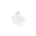 German Plastic Flower Pendant with Side-Drilled Hole 15x15MM MATTE CRYSTAL