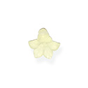 German Plastic Flower Pendant with Side-Drilled Hole 15x15MM MATTE JONQUIL