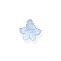 German Plastic Flower Pendant with Side-Drilled Hole 15x15MM MATTE LT SAPPHIRE