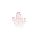 German Plastic Flower Pendant with Side-Drilled Hole 15x15MM MATTE ROSE