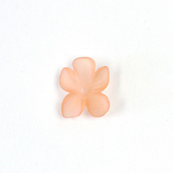 German Plastic Flower with Center Hole - 15x12MM MATTE PEACH