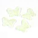 German Plastic Butterfly with Center Hole - 16x12MM MATTE LT TOPAZ