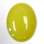 Italian Plastic Flat Back Cabochon - Oval 40x30MM CHARTREUSE NUVOLATO (4788)