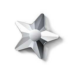 Preciosa Crystal Flat Back Fancy Stone MAXIMA - Star 05MM CRYSTAL LABRADOR (CAL SIlver)