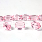 Glass Bead Table Polished - Oval 09x6MM PINK