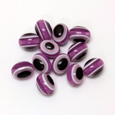 Plastic Eye Bead - Oval 12x9MM PURPLE