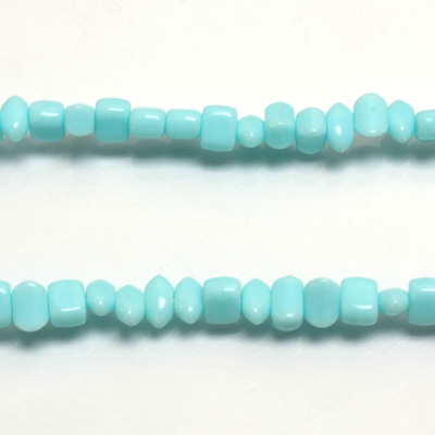 Plastic Bead - Opaque Color Irregular Chip LT AQUA