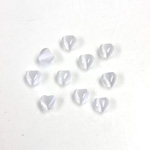 Fiber-Optic Cabochon - Heart 04MM CAT'S EYE LT GREY