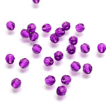 Plastic Bead - Transparent Faceted Round 04MM AMETHYST