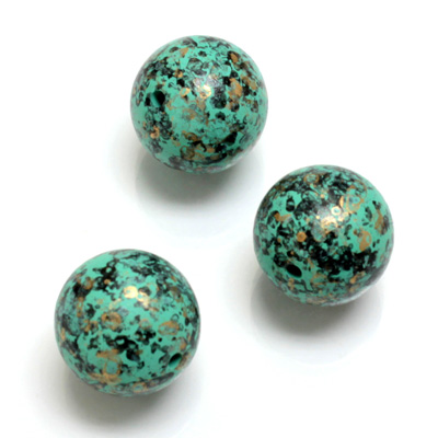 Plastic Bead - Smooth Round 16MM SPANISH PATINA