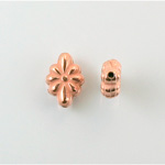 Metalized Plastic Engraved Bead - Diamond 14x10MM COPPER