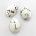 Gemstone Cabochon - Oval 18x13MM WHITE HOWLITE