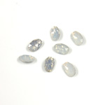 Cut Crystal Point Back Fancy Stone Foiled - Oval 06x4MM OPAL WHITE